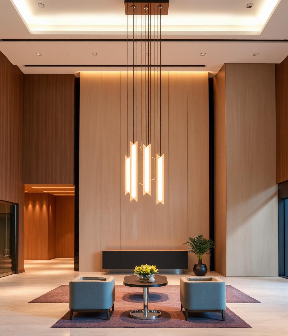 Sculptural pendant installation